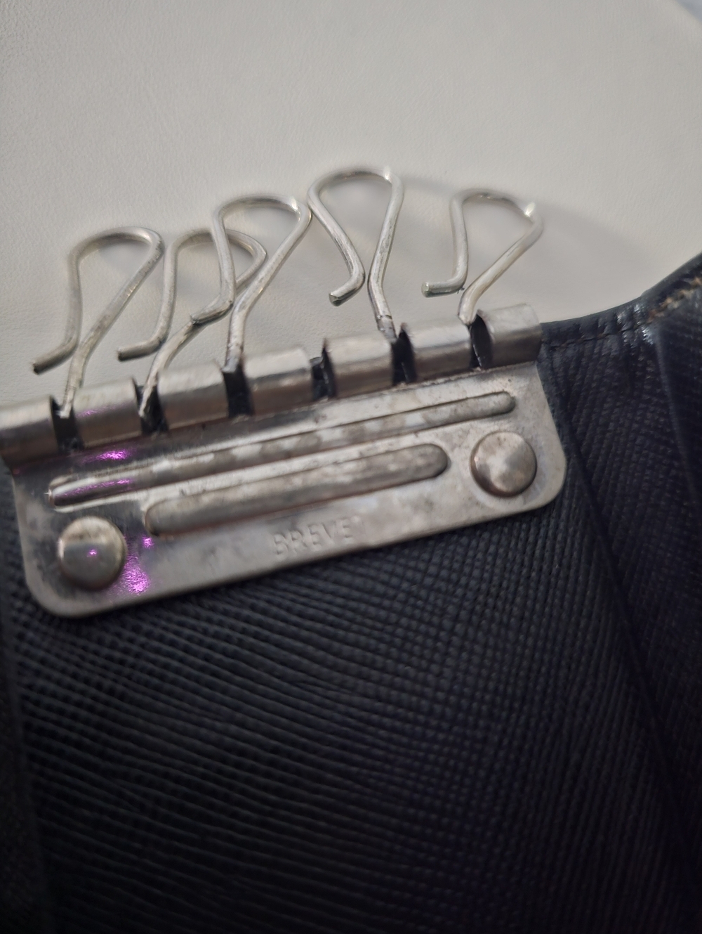 🖤​Prada Vintage Tessuto Nylon 6-Key Holder Wallet - Black - Picture 7 of 13